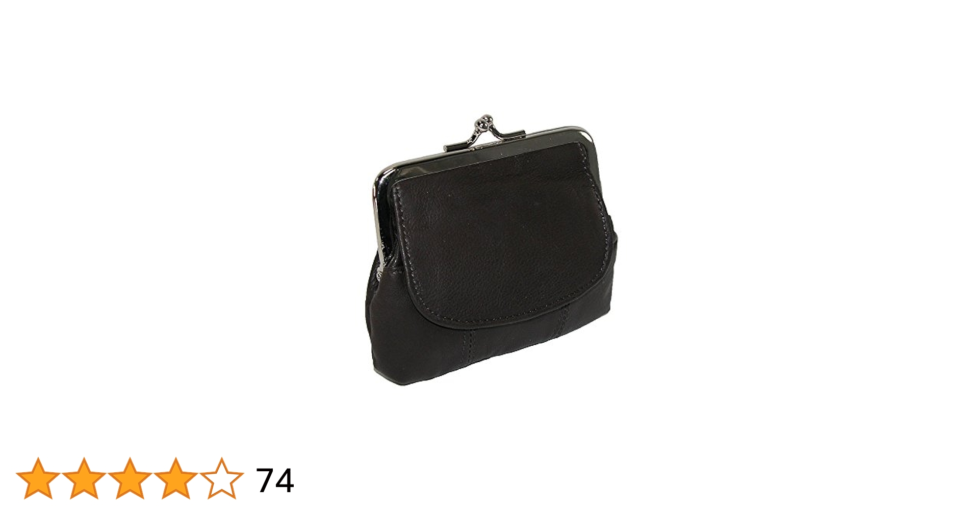 Wallet double compartment bag／black CTM® Leather Double Compartment Coin Purse Wallet, Black