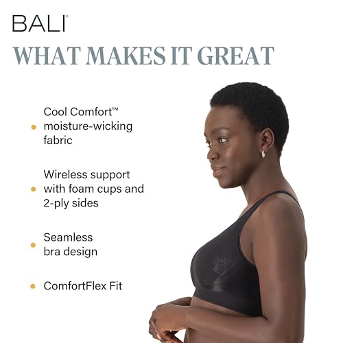 Image of Bali Women's Wireless Bras for Women - Comfort Revolution Wireless Bra - Adjustable & Supportive - Plus Size Women