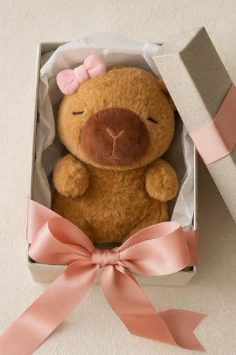Image of SCOOBA Super Soft Bow Capybara Soft Toy (Bow Tiny Capybara)