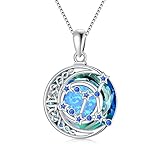 TOUPOP Mothers Day Gifts For Mom Virgo Zodiac Necklace Sapphire Crystal Constellation Pendant Astrology Jewelry Birthday Gifts for Women and Girls September Birthday Gift