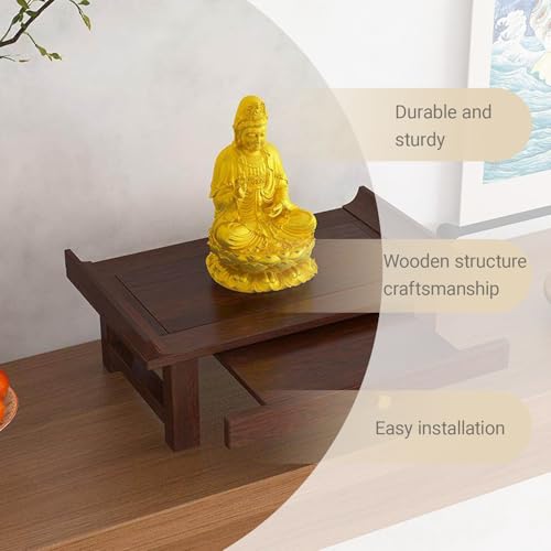 Table d'autel bouddhiste compacte : la solution gain de place pour votre coin méditation