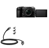 BoxWave Cable Compatible with Nikon Z30 - MagnetoSnap PD AllCharge Cable (100W), Magnet Charging Braided USB Type-C Micro - Jet Black