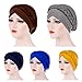 Fxhixiy Hijab Braid Silky Turban Hats for Women Cancer Chemo Beanies Cap Headwrap Headwear (Gray)