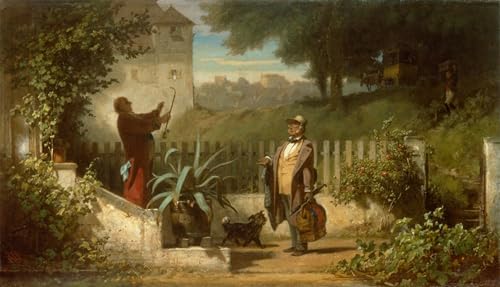Pintura al óleo Carl Spitzweg, decoración clásica de salón para amantes del arte