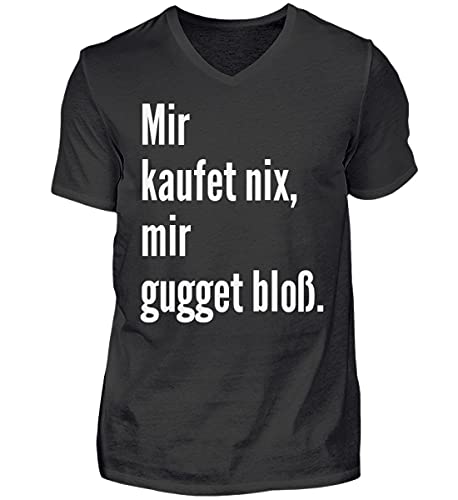 Mir kaufet nix T-Shirt en V pour Homme Noir XL Confortable