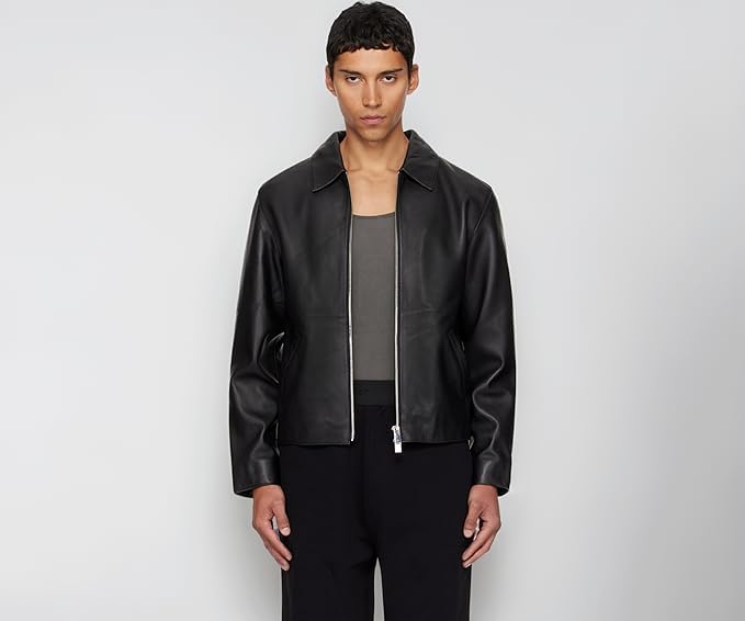 Generic Men's Faux Leather Jacket Black Size M - Image 2