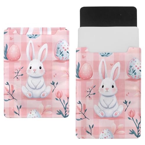 Funda para portátil Pink Bunny Eggs 13.8 x 10.2 pulgadas y forro interior de celvet