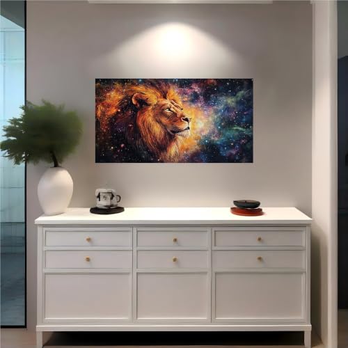 Calcomanías de pared león de vinilo autoadhesivo 120x80 cm 3