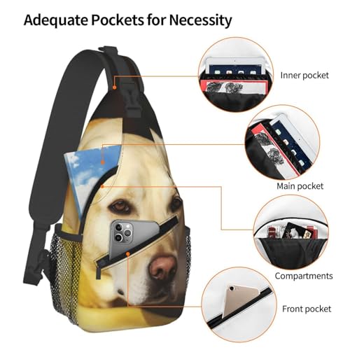 Bolso Cruzado Yellow Dog para Senderismo Unisex miniatura 4