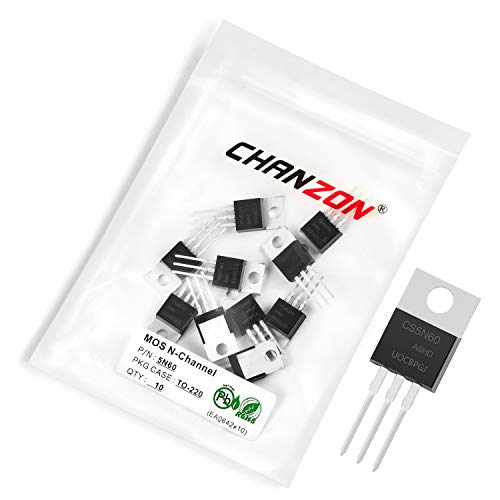 Chanzon 10 piezas 5N60 TO-220 SiC Mosfet MOS N-Channel Transistor n-fet 5A