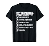 Notdienst ABCDE Schema Trauma Rettungsdienst Sani Sanitäter T-Shirt