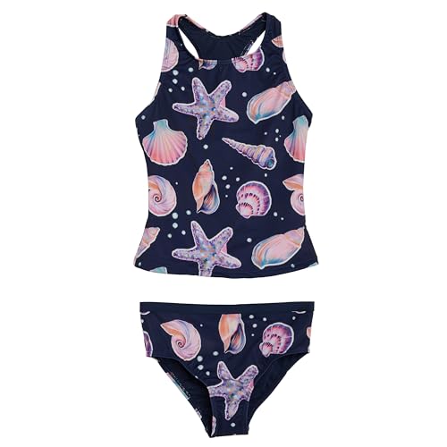 Image of Lands' End Girls' UPF 50+ Swim Bikini Bottom and Racerback Tankini Set