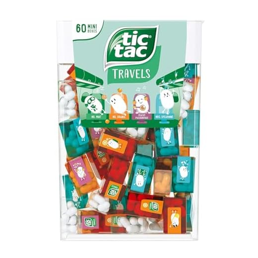 TIC TAC Box with 60 Mini Boxes (Each 3.9 Grams), ARTIFICIALLY Flavoured Mints