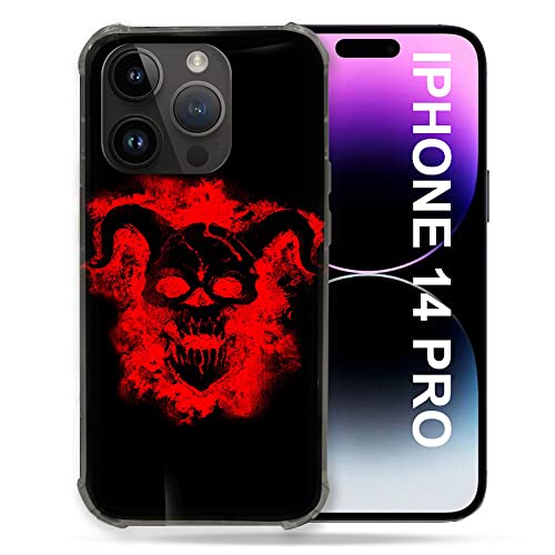 Coque iPhone 14 Pro Tête de Mort Diable protection 6.1 pouces antichoc