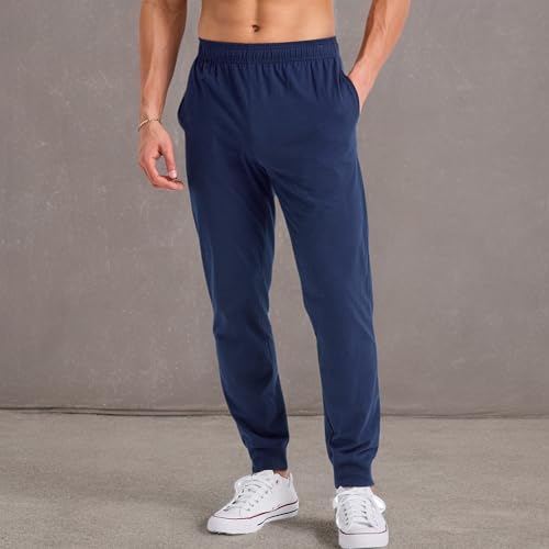 Image of Hanes Originals Cotton Joggers, Jersey Sweatpants for Men with Pockets, 30 inch Inseam