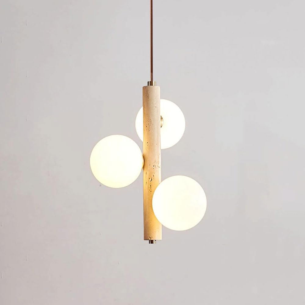 Lámpara de mesita de noche de travertino amarillo para iluminar tu cocina moderna y comedor