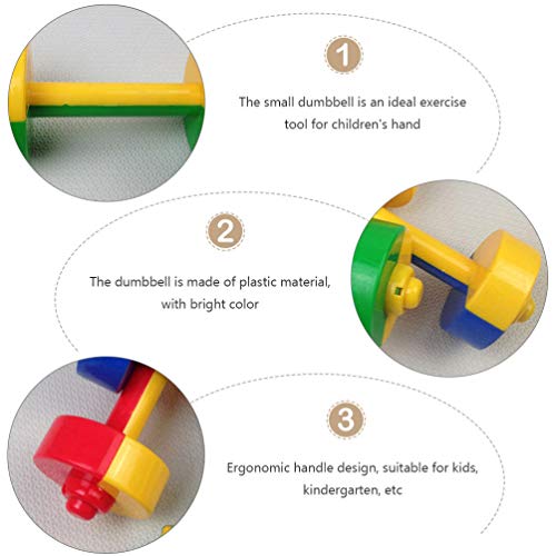 Inoomp Kids Toys Child Barbell 3 Pairs Kids Morning Exercise Barbells Plastic Dumbbells Kid Exercise Supplies Dumbbells Toy Adjustable Dumbbells #TOP4