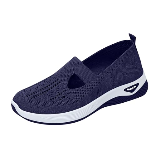 Zapatillas de deporte para mujer SOOUICKER con horma ancha y parte de malla