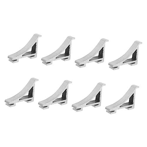 WEKADRIN 8 piezas Soportes Inoxidable para Estantes de Refrigerador y Congelador Ganchos de Clip Pulidos Seguros y Duraderos para Soporte Estable y Fácil Instalación