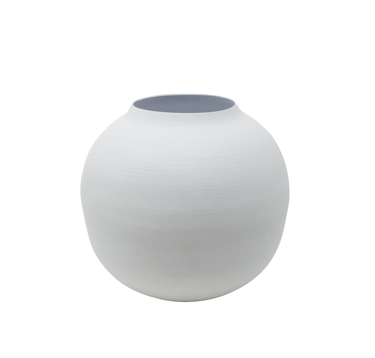 LaLe Living Vaso Soyah in ferro nero, diametro 14,5 x 13,5 cm, superficie opaca come decorazione da tavolo vaso per fiori in soggiorno, ufficio e sala da pranzo