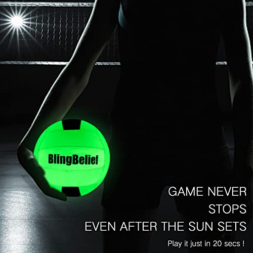 Blingbelief Glow In The Dark Volleyball, Light Up Luminous Volleyball Ball, Official Size And Weight Volleyball,Much Brighter, Great Volleyball Gift For Boys And Girls, Volleyballx1 #TOP1