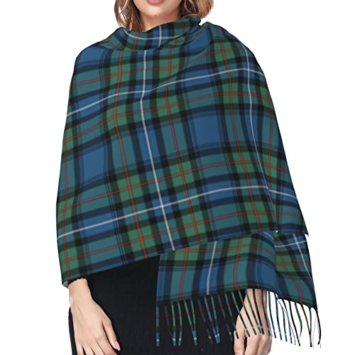 Winter Warm Wrap Shawl Hunting Modern Tartan Of The Scottish Clan Macrae Print Scarves Blanket Scarf For Women Men4
