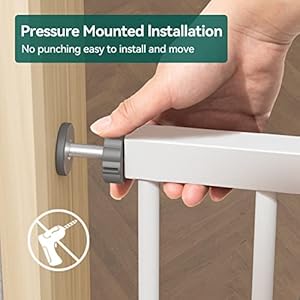 BABELIO-29-55-Inch-Extra-Wide-Baby-Gate-Metal-Auto-Close-Dog-Gate-Pressure-Mounted-Pet-Gate-for-Doorways-NO-Tools-Needed-NO-Drilling-with-Wall-Cups-White - Cucciolini Doodles   BABELIO-29-55-Inch-Extra-Wide-Baby-Gate-Metal-Auto-Close-Dog-Gate-Pressure-Mounted-Pet-Gate-for-Doorways-NO-Tools-Needed-NO-Drilling-with-Wall-Cups-White