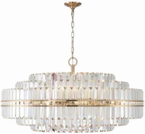 Crystorama Hayes 32 Light Aged Brass Chandelier
