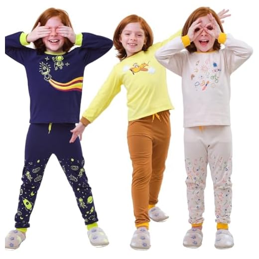 Lote 3 PIJAMAS INFANTIS INVERNO Menino ou Menina - 1 ao 10 Anos (Neon/Macaco/Rabisco, 10)