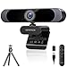DEPSTECH DW49 Pro Webcam 4K Featuring 3X Zoom, Dual Microphones, Remote, 1/2.55 Inch Sony Sensor, Auto Focus Streaming Camera for PC Mac Skype
