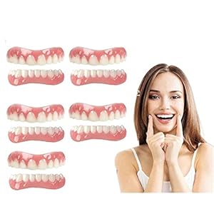 5 stuks nepbeugels voor tanden waarmee je kunt eten, valse beugels voor tanden voor cosmetische tanden, natuurlijke schaduw nepfineer voor tijdelijke fixatie zelfverzekerde glimlach