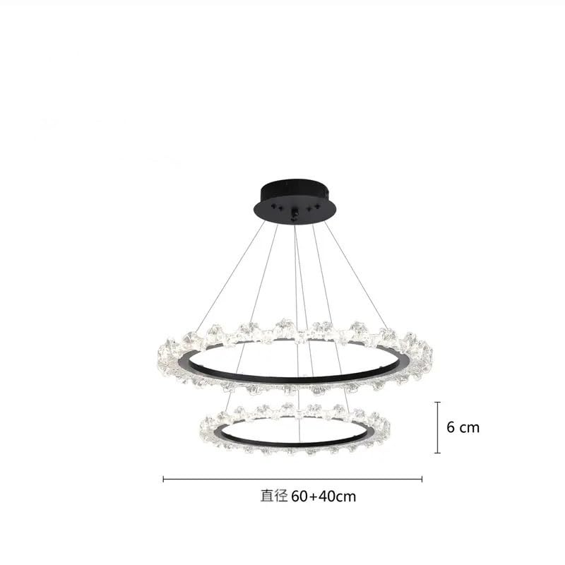 Lampe LED suspendue en cristal 80CM dorée dimmable - 4