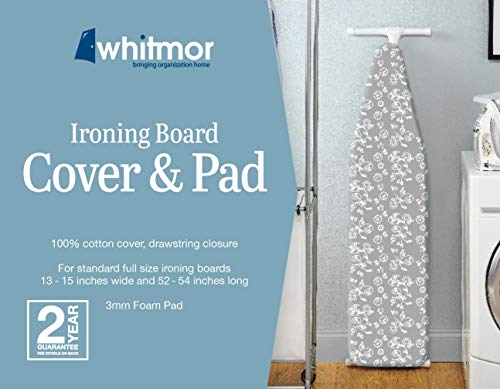 Grey Swirl Ironing Board Cover for Whitmor Ironing Boards