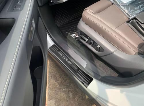 TERDARAY Entry Guards Cover Compatible with Lexus TX TX350/500h/500h+ 2024 2025 2026 Outside Door Sills Guard Sills Protector Trim Interior Car Accessories Stainless Steel 4PC(Black Brushed Finish) by TERDARAY - Used condition - Image 2