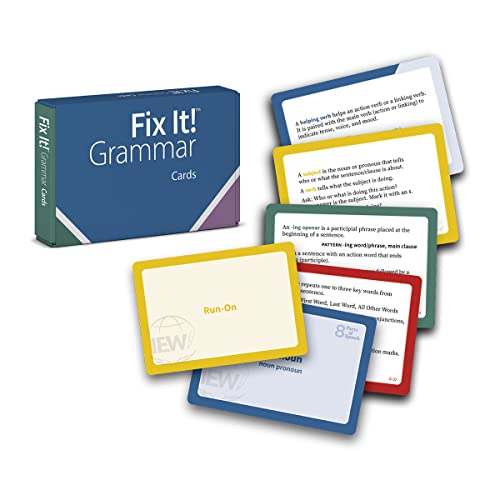 Fix It! Grammar Cards fiches de révision pour corriger la grammaire