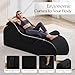 TCGBKAF Yoga Chaise Lounge Chair,Lounge Chair with Side Pockets,Waist Cushion,Headrest,Movable Footrest,Secure Snap Button,Yoga Chaise Chair (1, Black)