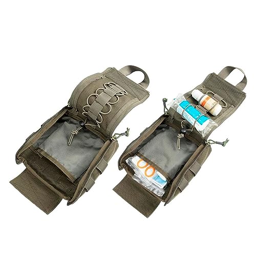 EXCELLENT ELITE SPANKER Tactical First Aid Kits Medical Utility Pouch Molle EMT Pouch Quick Release Emergency Survival Kits (Ranger Green)