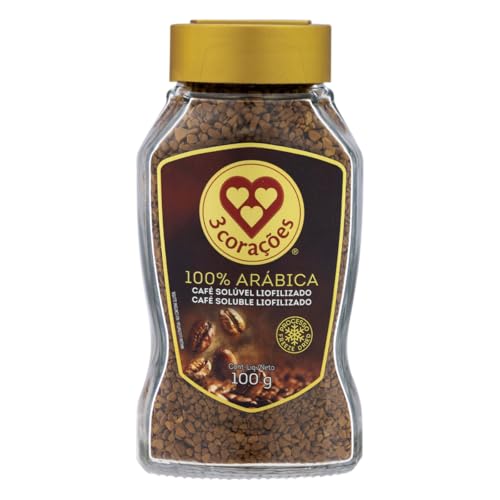 3 Corações Café Solúvel Liofilizado, Vidro 100G