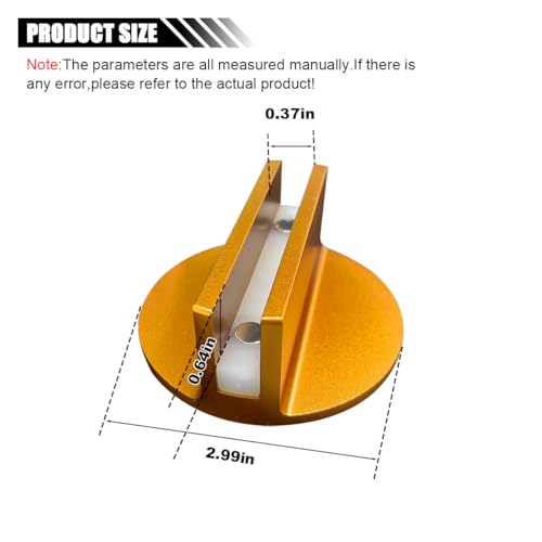 Image of 2PCS Universal Magnetic Jack Pad, 0.37 inch Slotted Aluminum Grooved Pad | Jack Puck Pinch, Pinch Weld Frame Rail Adapter with Large Slotted for Most Cars SUVs Trucks, Orange