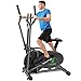 Crosstrainer,Crosstrainer für zuhause Neezee Qualitätsunternehmen Pro 2-in-1 Elliptisch Hometrainer mit Magnetwiderstand, Sitz, Smart LCD-Display Leichtes Verstauen Transportrollen bis 120kg