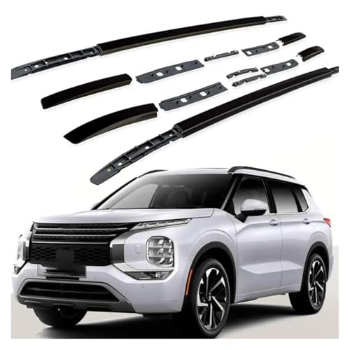 Barras transversales de aluminio negro para Mitsubishi Outlander 2022-2024 2