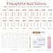 Modelones White Press on Nails, Short Square Fake Nails, Reusable Nail Kit with Nail Glue Adhesive Tabs Mini Nail File, Fall Halloween Nails Press Ons 32Pcs16 Sizes, Women Girl Gift