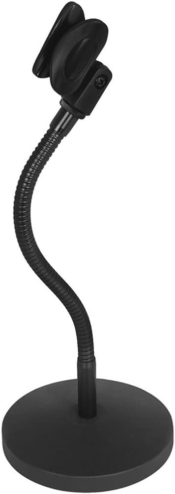 Vaguelly Adjustable Metal Microphone Stand Telescopic Desktop Mic Holder Positioning and for Home Streaming Karaoke and Concerts