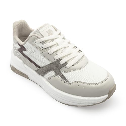 Image of Red Tape Women's Sneakers Grey Blue Mesh Pu Round Toe Lace-Up