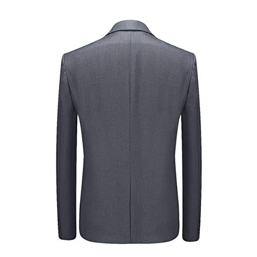 Mens Stylish 3 Piece Dress Suit Classic Fit Wedding Formal Jacket & Vest & Pants Gray #TOP3