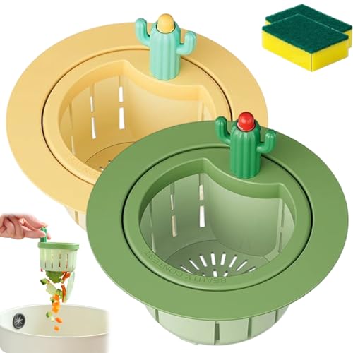 Colador para fregadero con diseño cactus, malla fina