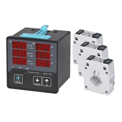 Multimètre triphasé EM-72 évitez les surcharges de tension avec 3CT 150A