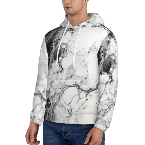 Sweat à capuche homme marbre pull léger contre le froid matinal