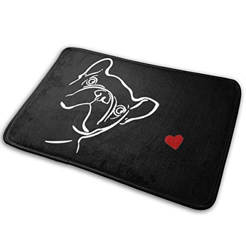 IUBBKI Zerbino Bulldog Francese Zerbino Ingresso Tappeto Interno/Porta D'ingresso/Bagno/Cucina e Soggiorno/Camera Da Letto 40X60CM