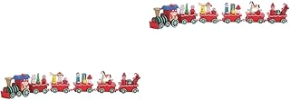 Abaodam 2 Conjuntos De Enfeites De Trem De Natal Feriado Trem De Madeira Trem De Natal Modelo De Trem De Brinquedo De Natal Trem De Madeira Brinquedos De Madeira Brinquedo De Madeira